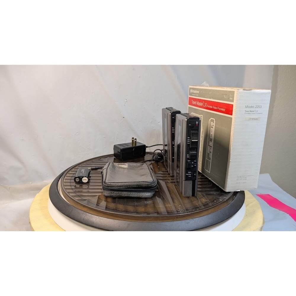 Dictaphone Travel Master LX Voice Processor Lot Grey Fair For Parts Repair - Picture 3 of 16